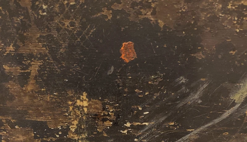 Huile sur panneau 17e siècle Apollon avec les Muses