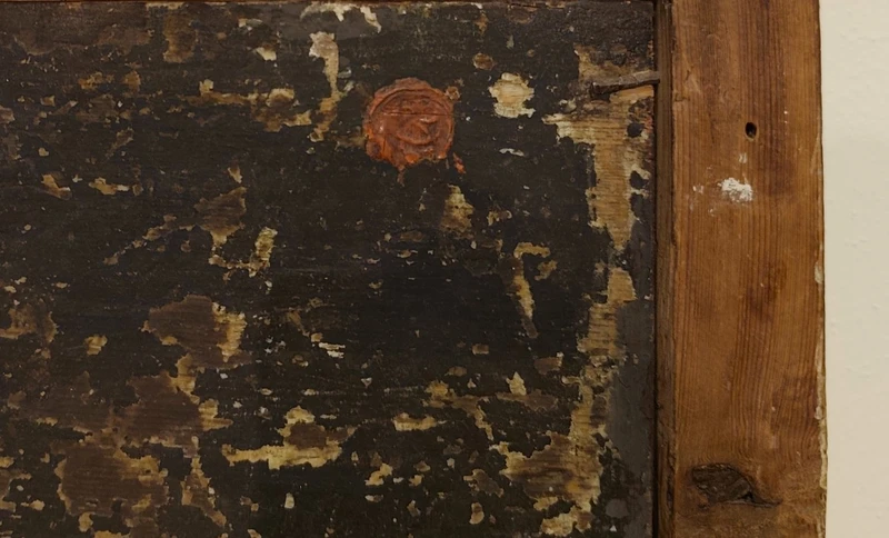 Huile sur panneau 17e siècle Apollon avec les Muses