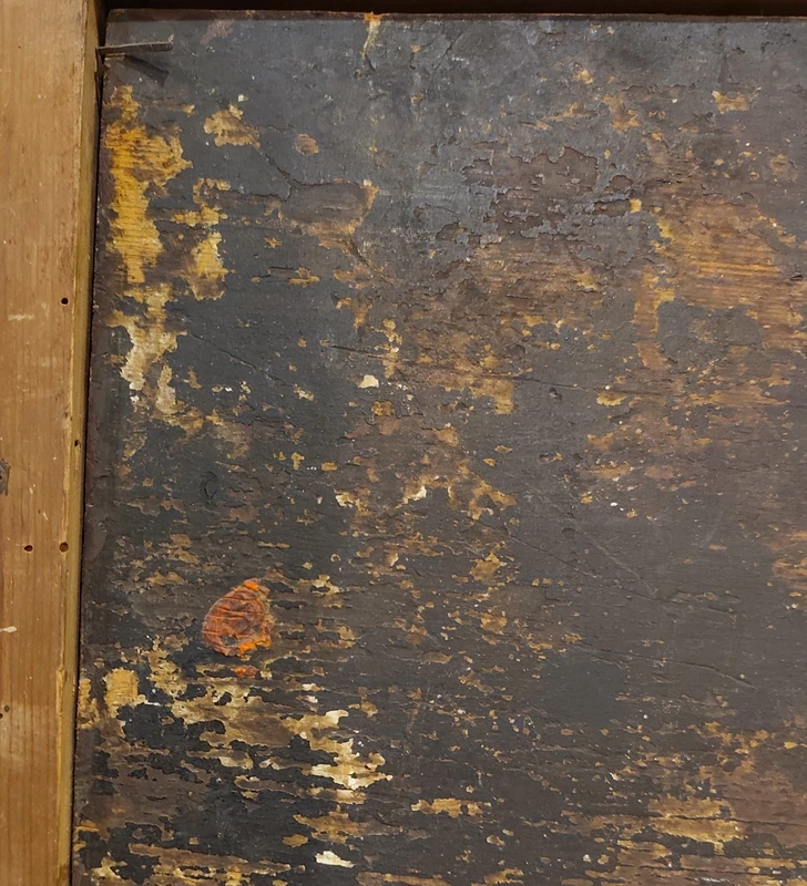 Huile sur panneau 17e siècle Apollon avec les Muses