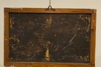 Huile sur panneau 17e siècle Apollon avec les Muses