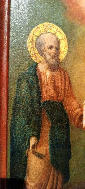 Peinture sur panneau , Ancienne icône St. Pierre et Paul