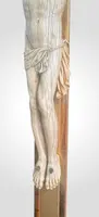 Crucifix with Christ in Ivory within gilded frame - 18th century