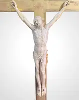 Crucifix with Christ in Ivory within gilded frame - 18th century