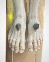 Crucifix with Christ in Ivory within gilded frame - 18th century