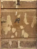 "Madonna and Child with St. John" painting on wood panel 16th century.