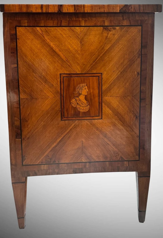 COMMODE NÉOCLASSIQUE MARQUETÉE LUIGI XVI