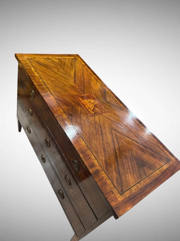 COMMODE NÉOCLASSIQUE MARQUETÉE LUIGI XVI