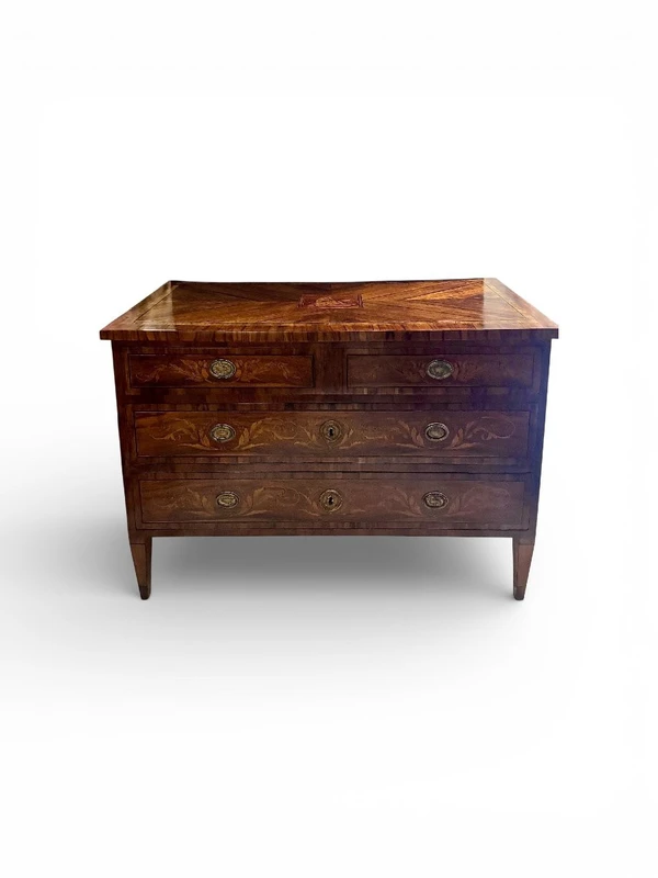 COMMODE NÉOCLASSIQUE MARQUETÉE LUIGI XVI