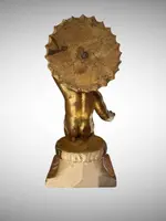 Enfant Jésus assis en bois doré - Sculpture du XVIIe siècle