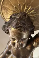 Enfant Jésus assis en bois doré - Sculpture du XVIIe siècle