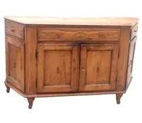 Grand buffet antique à encoches Vénétie 18ème siècle en merisier massif