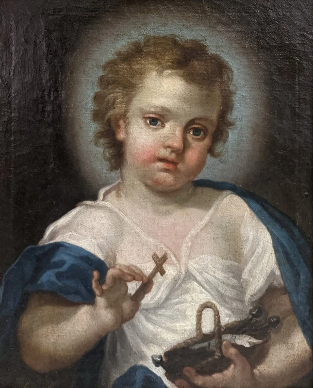 JESUS L'ENFANT peint sur toile - Giuseppe Angeli