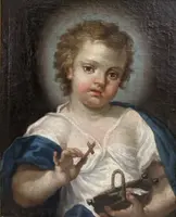 JESUS L'ENFANT peint sur toile - Giuseppe Angeli