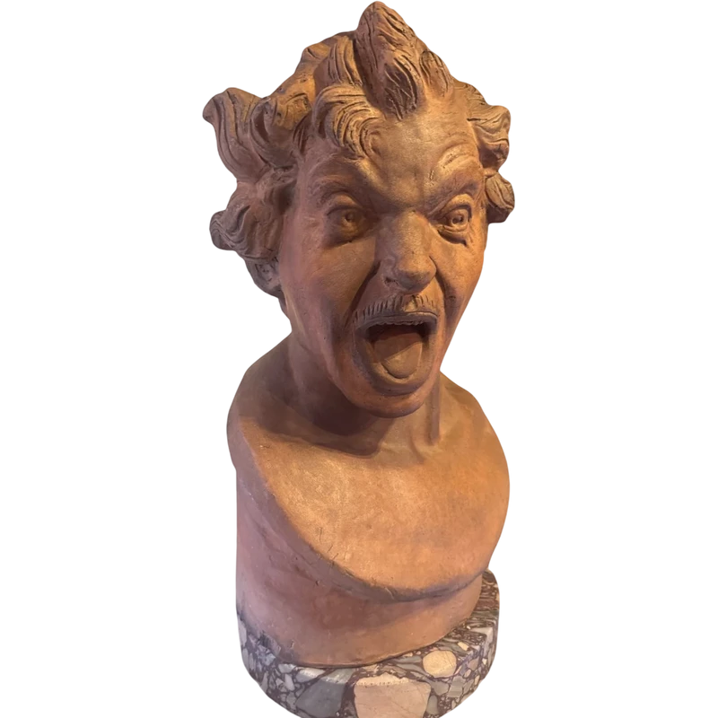 Buste en terre cuite "Anima Dannata" de Gian Lorenzo Bernini