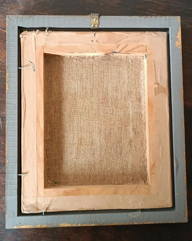 Peinture à l'huile ancienne sur toile, Saint Vincent Ferrer