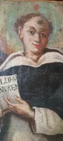 Peinture à l'huile ancienne sur toile, Saint Vincent Ferrer