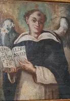 Peinture à l'huile ancienne sur toile, Saint Vincent Ferrer