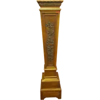 Carved walnut column