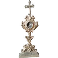 Reliquiario in legno dorato XVIII secolo -   reliquia Santa Lucia H.43 CM