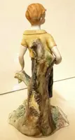 Figurine en céramique peinte à la main de Capodimonte signée Volta