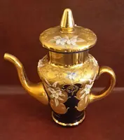 Service à café en verre de Murano décoré à la main