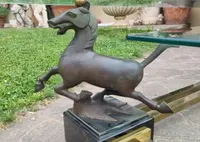 Tavolo con cavalli in bronzo Maison Charles 1970