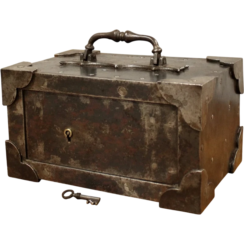 Coffre-fort de voyage ancien