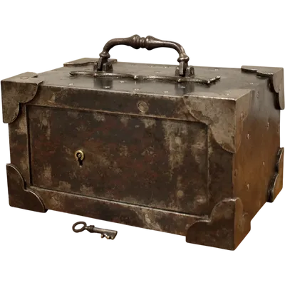 Antica cassaforte forziere da viaggio