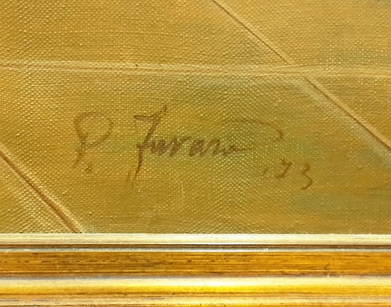 Dipinto Italiano di una scena galante seconda metà del novecento, firmato