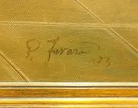 Dipinto Italiano di una scena galante seconda metà del novecento, firmato