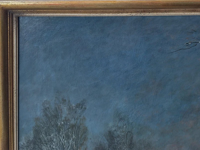 Paesaggio Notturno con Neve