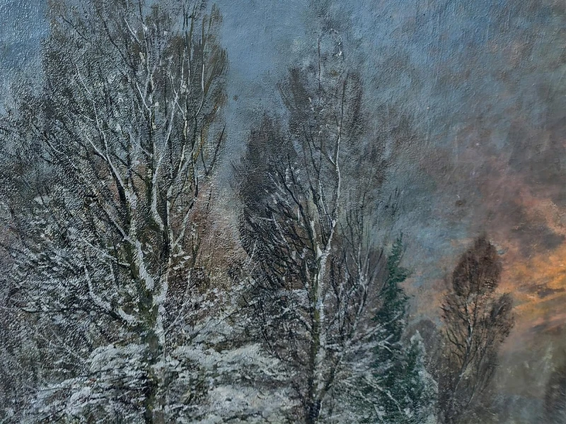 Paesaggio Notturno con Neve