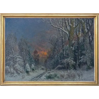 Night Landscape with Snow