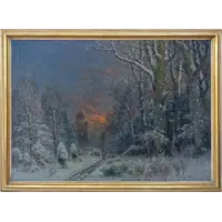 Paesaggio Notturno con Neve