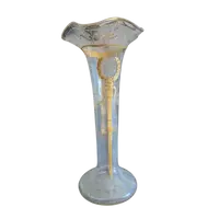 Glass vase decorated with gold motifs