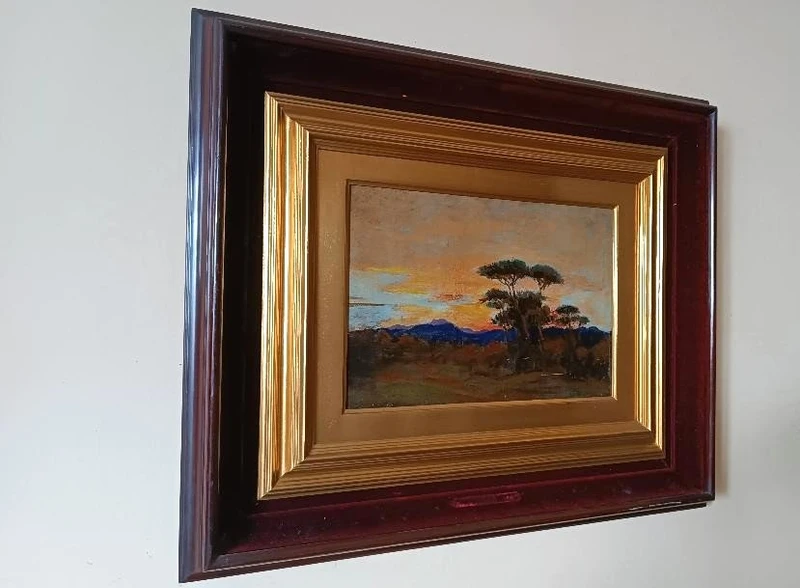 peinture ancienne à l'huile sur toile Ettore Cumbo Borgia fin du 19ème siècle ( Messina 1833- Florence 1899