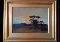 peinture ancienne à l'huile sur toile Ettore Cumbo Borgia fin du 19ème siècle ( Messina 1833- Florence 1899