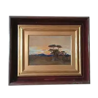 peinture ancienne à l'huile sur toile Ettore Cumbo Borgia fin du 19ème siècle ( Messina 1833- Florence 1899