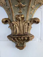 Pair Genovese Louis XVI Lacquered and Gilded Mensole XVIII Century