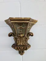 Pair Genovese Louis XVI Lacquered and Gilded Mensole XVIII Century