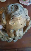 Antica grande testa cherubino ,barocco XVII secolo italia