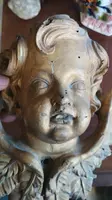Antica grande testa cherubino ,barocco XVII secolo italia