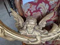 Coppia angeli portacero da muro legno dorato XIX secolo