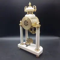 OROLOGIO A PENDOLO IN BRONZO DORATO E MARMO DELLA SECONDA META' DEL XIX SECOLO