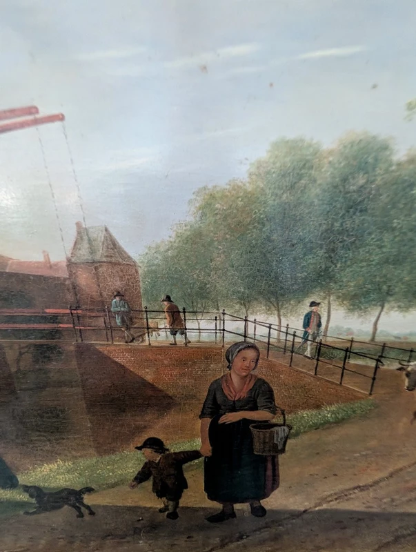 Landscape with figures and livestock, Pieter Gerardus van Os