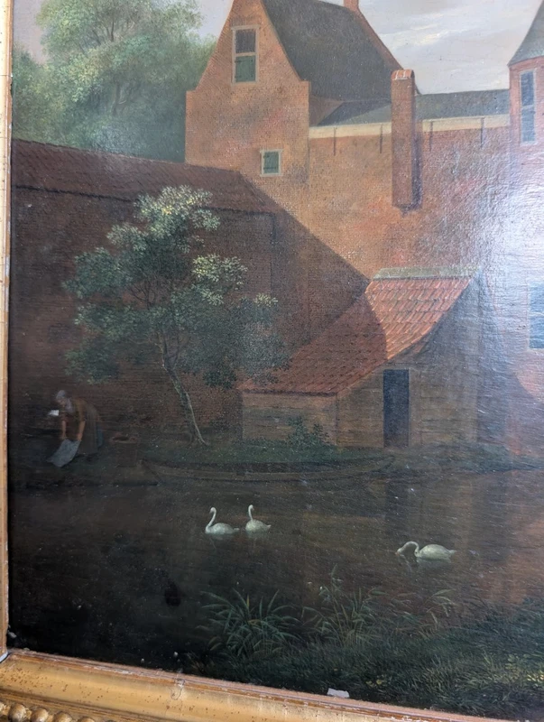 Landscape with figures and livestock, Pieter Gerardus van Os