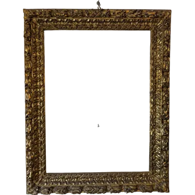 Important 17th century Italian carved and gilded wood frame, entirely original
