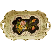 Vassoio in ceramica italiana dipinto a mano