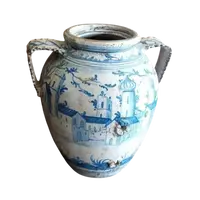 Grande orciole ancienne en majolique du 19ème siècle Naples