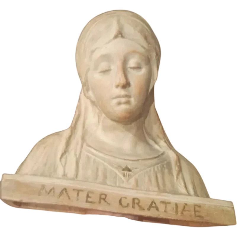 Sculpture Buste Madone en terre cuite Signée A. Neri Début du 20ème siècle